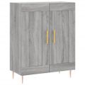 vidaXL Vysoká skrinka sivý dub sonoma 69,5x34x180 cm spracované drevo