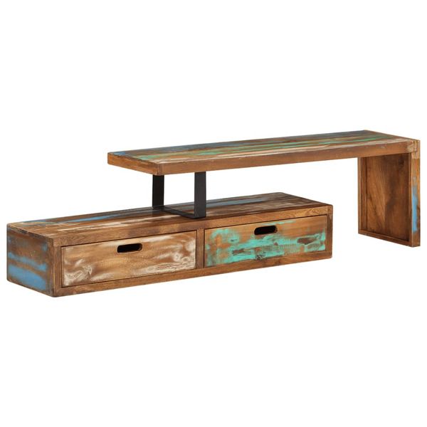 vidaXL TV stolík (118-195) x 30 x 40 cm masívne recyklované drevo