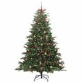 vidaXL Umelý vianočný stromček Zelená 240 cm PVC, kov a plast