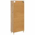 vidaXL Highboard Remeselný dub 69,5 x 32,5 x 180 cm Kompozitné drevo