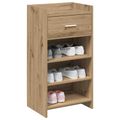 vidaXL Skriňa na topánky 48 x 36 x 92 cm Kompozitné drevo Dub artisan