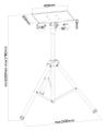 Neomounts NS-FS200BLACK / Plochý displej / Notebookový podstavec - (výška: 108-178 cm) / Čierny Držák, VESA, pre ploché displeje, úhlopriečka 10"-32", pre notebooky do 17", výška 108-178cm, oceľ, čierny