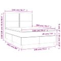 vidaXL Posteľ boxsping s matracom a LED sivohnedá 140x200 cm látka