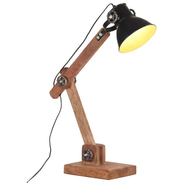 vidaXL Industriálna stolová lampa, čierna, okrúhla 58x18x90 cm E27
