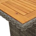 vidaXL Záhradný stôl s akáciovou doskou sivý 240x90x75 cm polyratan