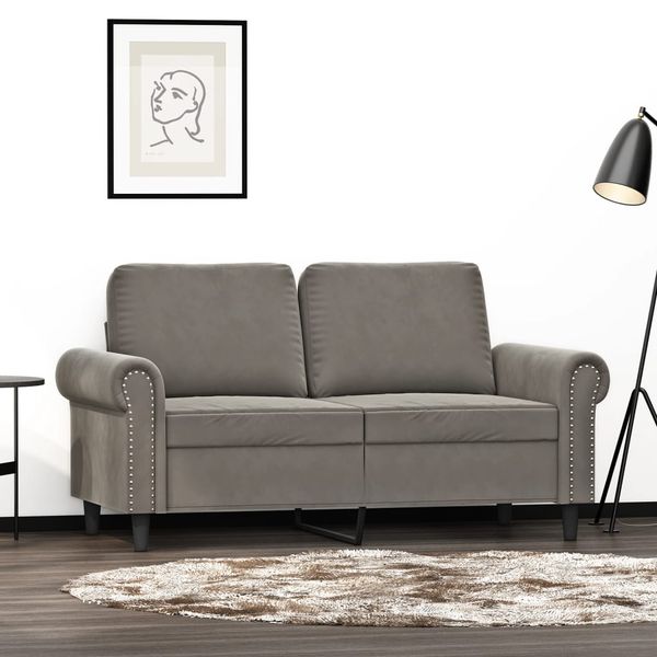 vidaXL 2-miestna pohovka bledosivá 120 cm zamat