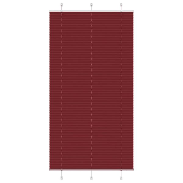 vidaXL Plisovaná roleta bordová červená 105x200 cm šírka látky 104,4 cm polyester