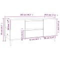 vidaXL TV skrinka hnedý dub 102x44,5x50 cm spracované drevo