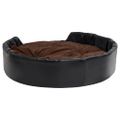 vidaXL Pelech pre psa čierno-hnedý 99x89x21 cm plyš a umelá koža