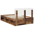 vidaXL Rám postele Staré drevo 120 x 200 cm Masívne borovicové drevo
