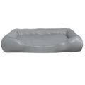vidaXL Pelech pre psa bledosivý 120x100x27 cm umelá koža