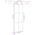 vidaXL Posuvné dvere s kovaním 76x205 cm tvrdené sklo a hliník úzke