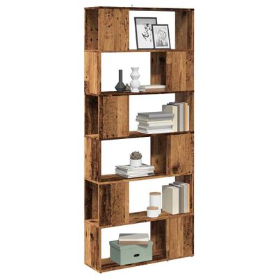 vidaXL Skriňa na knihy/Izbový prepážka Old Wood 80x24x186 cm