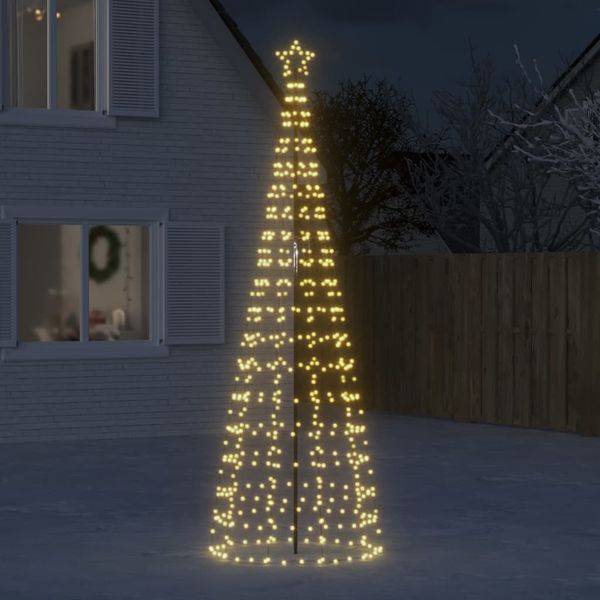 vidaXL LED vianočný stromček s hrotmi 570 LED teplá biela 300 cm