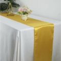 Saténový behúň na stôl 900x36cm HQ Ruhhy 25065, zlatá