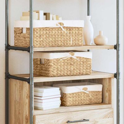 vidaXL Úložné košíky 3 pcs Prírodná Vodný hyacint