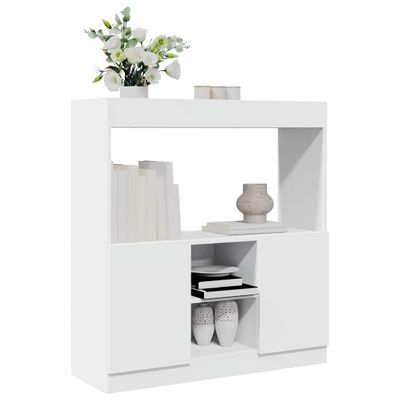 vidaXL Vysoká skrinka biela 92x33x100 cm kompozitné drevo