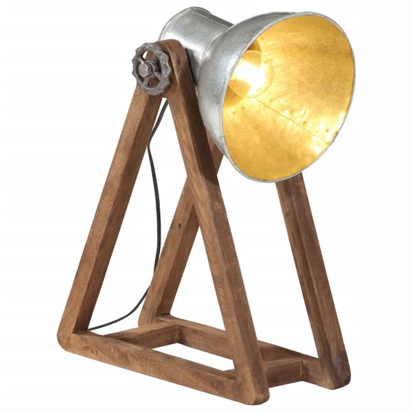 vidaXL Stolová lampa 25 W starožitná strieborná 30x17x40cm E27