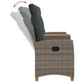 vidaXL Hojdačka s tabletou 2 -Seater 126 x 65 x 112 cm polyratan