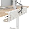 vidaXL Úložný box na káble pod stôl 2 ks Biela 43 x 10 x 15 cm Oceľ