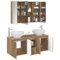 vidaXL Set kabinetov do kúpeľne 4 ks Dub artisan Kompozitné drevo