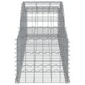 vidaXL Oblúkový gabionový kôš 15 ks 300x50x40/60 cm pozinkované železo
