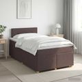 vidaXL Posteľ boxspring s matracom Tmavohnedá 120 x 190 cm Látka