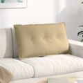vidaXL Poduška na chrbát Šedá zelená 80 x 50 cm Kordúrová tkanina
