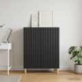 vidaXL Servírovacia skriňa Čierna 66 x 34,5 x 90 cm Kompozitné drevo