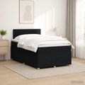 vidaXL Posteľ boxspring s matracom Čierna 120 x 200 cm Látka