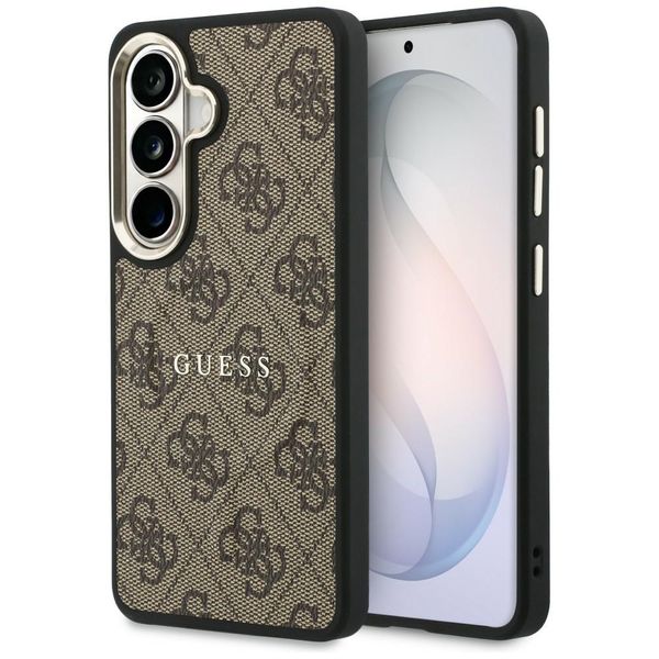 Puzdro Guess 4G Embossed Ring MagSafe pre Samsung Galaxy S26 Plus hnedá