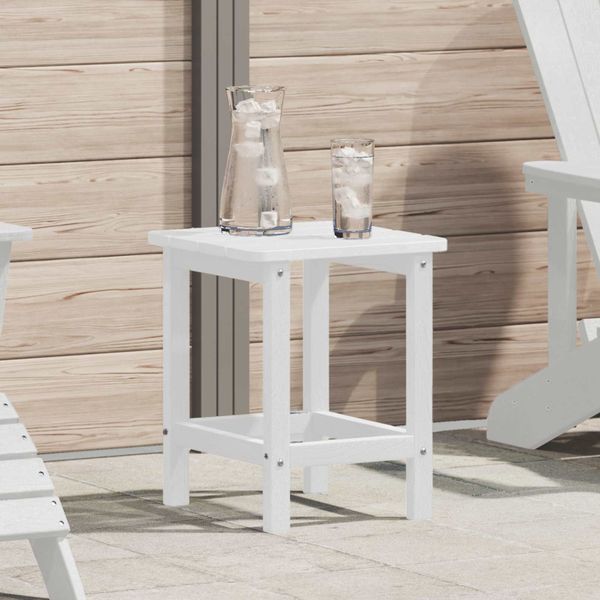 vidaXL Bočný stôl Biela 38 x 38 x 46 cm Polyetylén