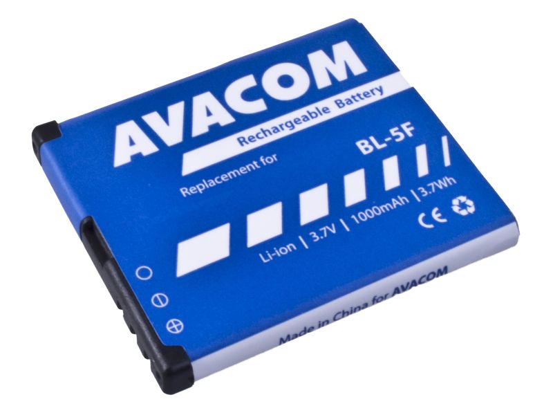 Batéria AVACOM GSNO-BL5F-S1000A do mobilu Nokia N95, E65, Li-Ion 3,6 V 1000mAh (náhrada BL-5F)