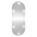 vidaXL Nástenné zrkadlo s LED svetlami 45x100 cm sklo oválne