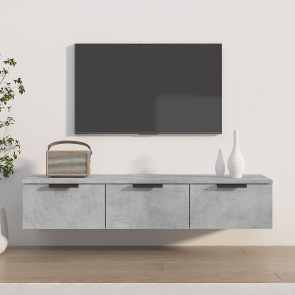 vidaXL Nástenná skrinka betónovo sivá 102x30x20 cm spracované drevo
