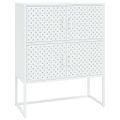 vidaXL Vysoká skrinka biela 80x35x100 cm oceľ