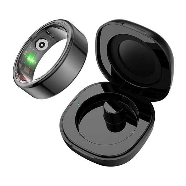 Inteligentný prsteň COLMI R02, veľkosť 10, 19,8 mm (čierny) + nabíjacie puzdro