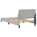 vidaXL Rám postele bez matraca Hanko bledosivý 100x200 cm zamat