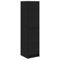 vidaXL Highboard Čierny dub 35 x 37 x 142 cm Kompozitné drevo