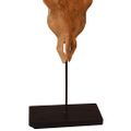vidaXL Bull Skull Sculpture Teak 66x15x88 cm