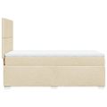 vidaXL Boxspring posteľ s matracom krémová 100x200 cm látka