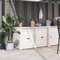 vidaXL Vonkajšia kuchynská skrinka MEPPEL biela 106x55x64 cm borovicový masív