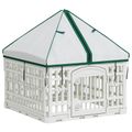 vidaXL 4 panelový psí výbeh s strechou 60 x 60 x 82 cm Plast Biela