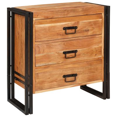 vidaXL Servírovacia skriňa Hnedá 66 x 33 x 70 cm Pevné akáciové drevo