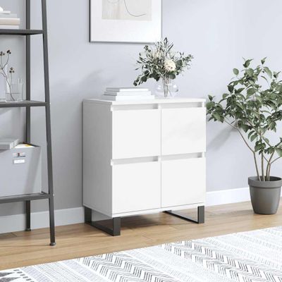 vidaXL Komoda biela 60x35x70 cm spracované drevo