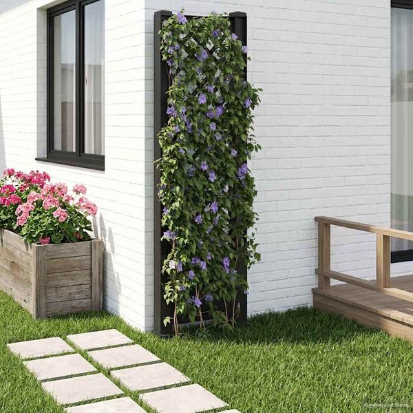 vidaXL Trellis s hrotom Antracitová 43 x 6 x 165 cm PP