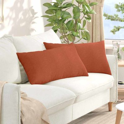 vidaXL Vankúše na pohovku 2 pcs Červenooranžová 80 x 40 cm
