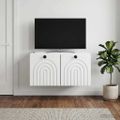 vidaXL Nástenná TV skrinka Biela 59,5 x 41 x 30 cm Kompozitné drevo