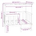 vidaXL Posteľ pre psa 105,5x83,5x100 cm borovicový masív