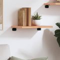 vidaXL Nástenná polica svetlohnedá 40x30x2 cm ošetrený dubový masív